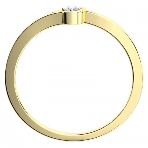 Hypnos Gold  - zásnubný prsteň so srdcom zo žltého zlata