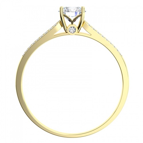 Harmonia Gold - očarujúce zásnubný prsteň zo žltého zlata
