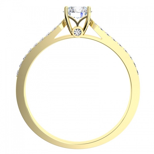 Afrodita Gold - nadštandardne luxusné zásnubný prsteň zo žltého zlata