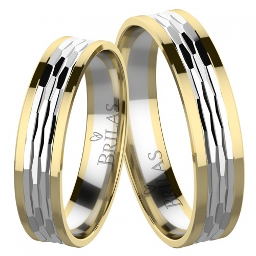 Dreamer Colour GW - snubné prstene zo žltého a bieleho zlata