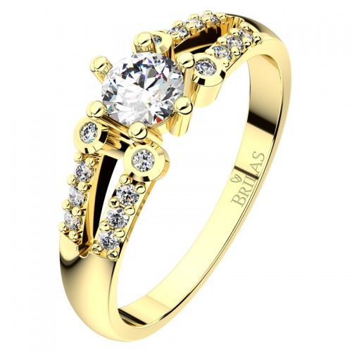 Berenika Gold - bombastické zásnubný prsteň v žltom zlate