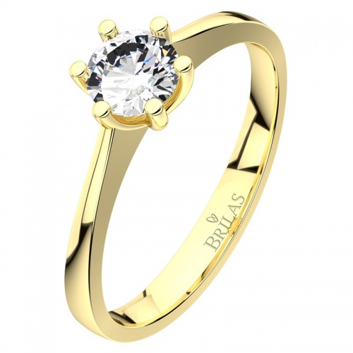 Darina G Briliant (3,6 mm) - zásnubný prsteň v žltom zlate