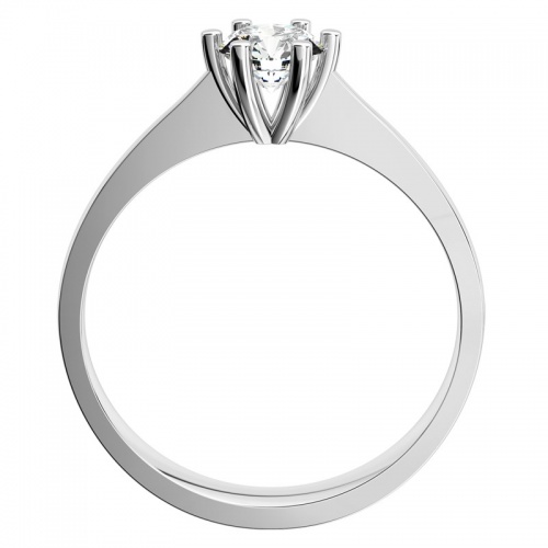 Darina W Briliant (5 mm) - zásnubný prsteň v bielom zlate
