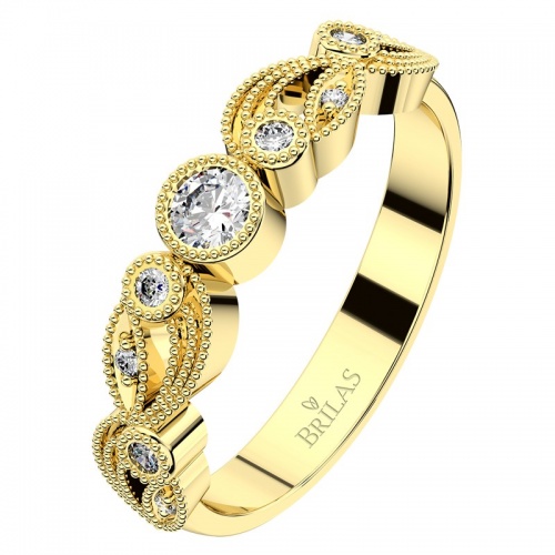 Viva G Briliant - zásnubný prsteň zo žltého zlata