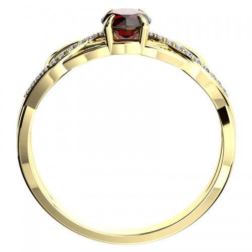 Kelt Gold - pôvabný zásnubný prsteň zo žltého zlata
