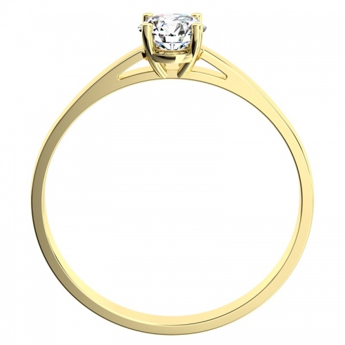 Diona GW Safír (4 mm) - jemný zásnubný prsteň zo žltého zlata