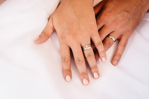 Johanka Colour GW Briliant snubní prsteny z bílého a žlutého zlata
