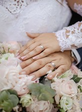 Brunella White snubní prsteny z bílého zlata