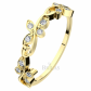 Jarilo Gold neobyčajný zásnubný prsteň s motýlikmi zo žltého zlata