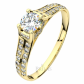 Apolonia Gold výdatný zásnubný prsteň zo žltého zlata