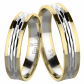 Dreamer Colour GW snubné prstene zo žltého a bieleho zlata