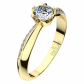 Michaela Gold luxusné zásnubný prsteň v žltom zlate