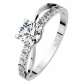 Paloma White  zaujímavý zásnubný prsteň z bieleho zlata