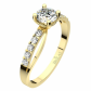 Paloma Gold zaujímavý zásnubný prsteň zo žltého zlata