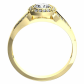 Apate G Briliant netradičné zásnubný prsteň zo žltého zlata