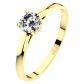 Diona G Briliant (5 mm)  jemný zásnubný prsteň zo žltého zlata
