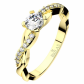 Luciana G Briliant (3 mm) zásnubný prsteň v žltom zlate