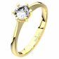 Darina G Briliant (5 mm) zásnubný prsteň v žltom zlate