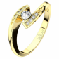 Nuriana Gold nevšedný zásnubný prsteň v žltom zlate