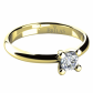 Hestia Gold klasický zásnubný prsteň v dokonalom prevedení