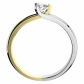 Polina Colour GW  zásnubný prsteň z bieleho a žltého zlata