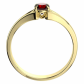 Pavla Gold Granát  zásnubný prsteň zo žltého zlata