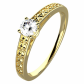 Milena Gold Briliant luxusné snubný prsteň z bieleho zlata
