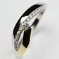 Alisa Colour GW Briliant zásnubný prsteň z bieleho a žltého zlata