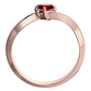 Pamela Red Granát zásnubný prsteň z červeného zlata