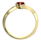 Pamela Gold Granát zásnubný prsteň zo žltého zlata
