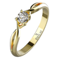 Neve G Briliant vkusný zásnubný prsteň z bieleho zlata