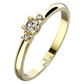 Serafina Gold vkusný zásnubný prsteň z bieleho zlata