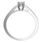 Rubyn White  elegantný zásnubný prsteň