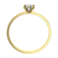 Filoména Gold vkusný zásnubný prsteň z bieleho zlata