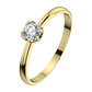 Elizabeta Gold vkusný zásnubný prsteň z bieleho zlata