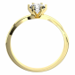 Popelka G Briliant pôvabný dámsky zásnubný prsteň zo žltého zlata