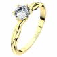 Popelka GW Safír pôvabný dámsky zásnubný prsteň zo žltého zlata