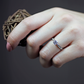 Lenka WW Safír obľúbený zásnubný prsteň z bieleho zlata