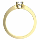 Lenka GW Safír obľúbený zásnubný prsteň zo žltého zlata