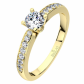 Lenka GW Safír obľúbený zásnubný prsteň zo žltého zlata