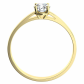 Diona GW Safír (5 mm) jemný zásnubný prsteň zo žltého zlata