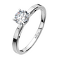 Grácie White   jemný zásnubný prsteň s centrálnym kamienkom