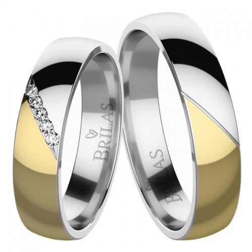 Rebeca Colour GW - snubné prstene z kombinovaného zlata
