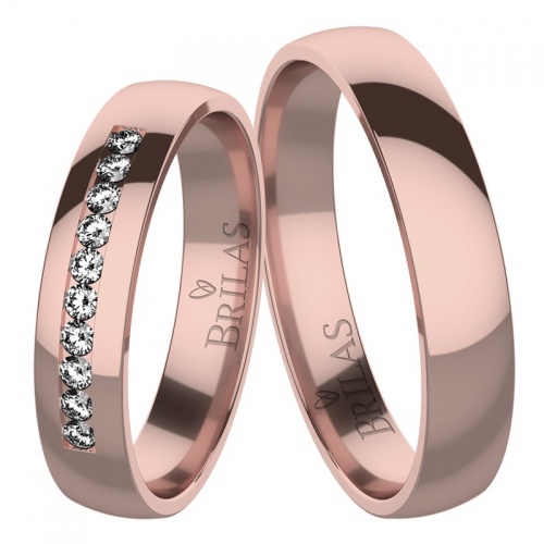 Larisa Red  - žiarivé prstene z růžového zlata