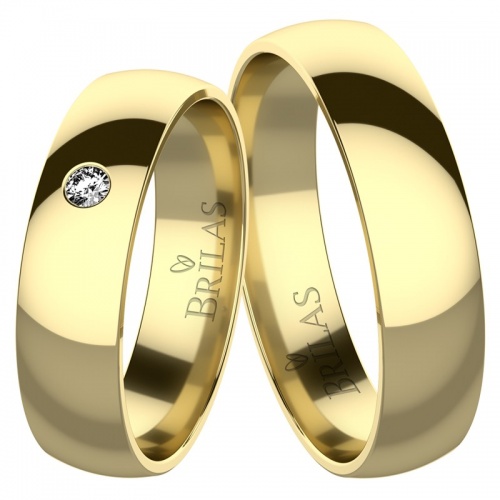 Ezra Gold  - lesklé snubné prstene zo žltého zlata