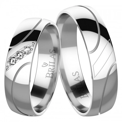 Atila White - obrúčky v bielom zlate