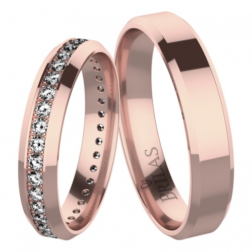 Ottone Red - snubné prstene z růžového zlata