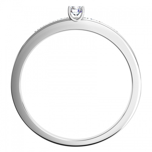 Nomia White  - prsten z bílého zlata 