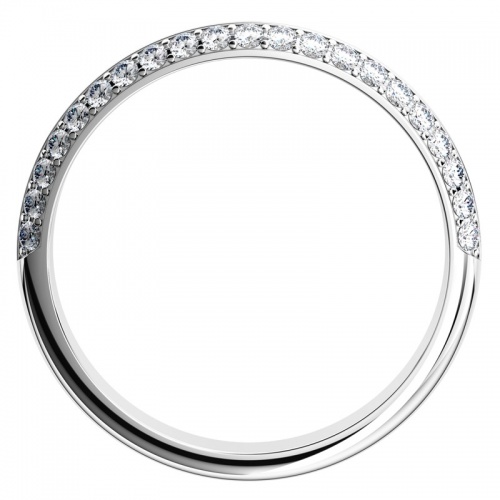 Afrodita II. White  - luxusné snubný prsteň z bieleho zlata