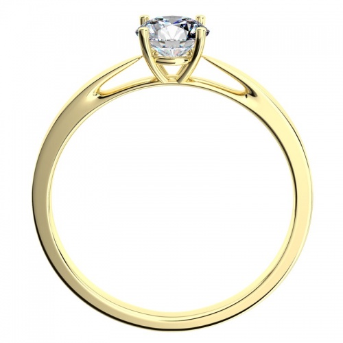 Grácie Gold  -  jemný zásnubný prsteň s centrálnym kamienkom